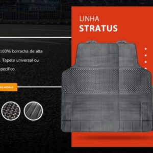 JOGO TAPETE AUTOMOTIVO UNIVERSAL 5 PEçAS 100% BORRACHA