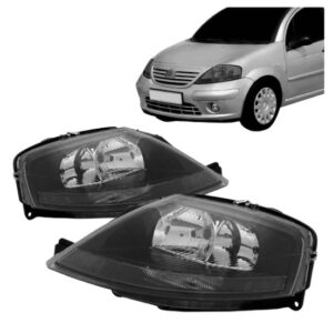 FAROL CITROEN C3 2003 A 2012 MASCARA NEGRA (ELET) LE