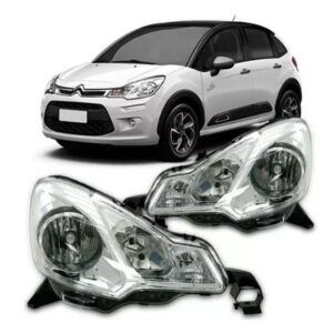 FAROL C3 2013 A 2020 MASCARA CROMADA REG.MANUAL LE