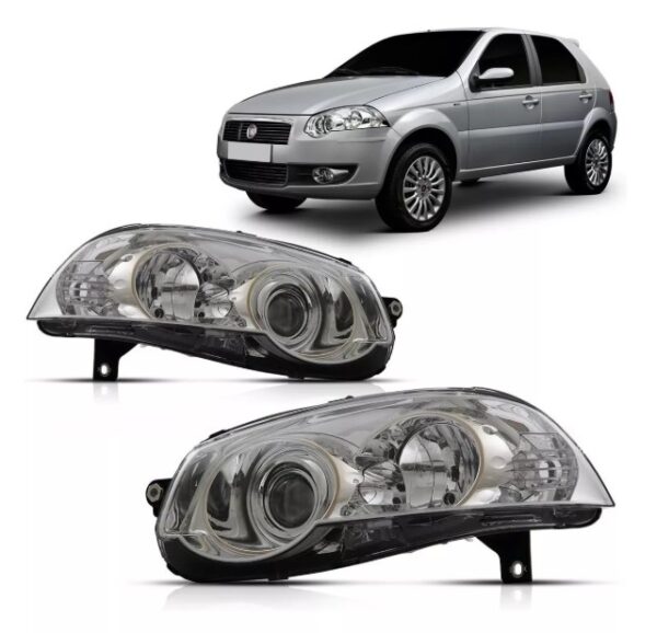 FAROL PALIO/SIENA G4 2008 A 2016 FOCO DUPLO CROMADO LD