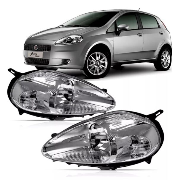 FAROL PUNTO 2007 A 2012 MASCARA CROMADA LD