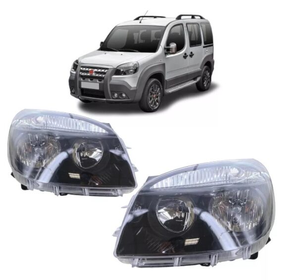 FAROL DOBLO 2010 A 2020 MASCARA NEGRA LD