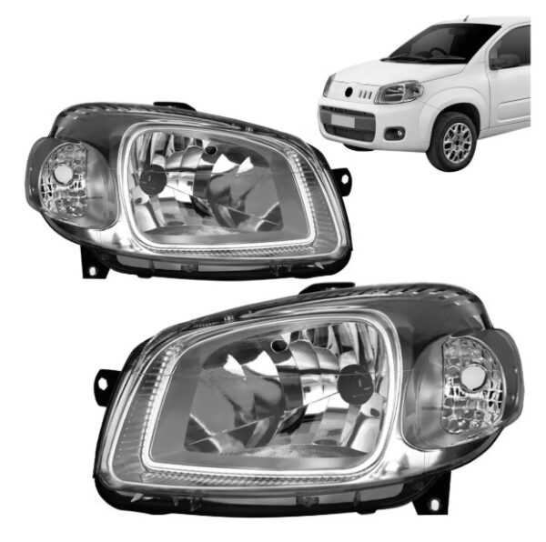 FAROL UNO 2010 A 2014 MASCARA CROMADA LE