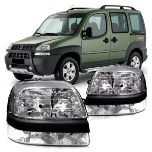 FAROL DOBLO 2002 A 2009 MASCARA CROMADA LE