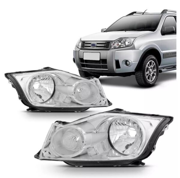 FAROL ECOSPORT 2008 A 2012 MASCARA CROMADA LD