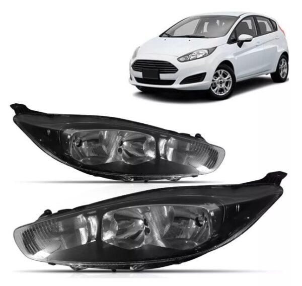 FAROL NEW FIESTA 2013 A 2017 MASCARA NEGRA LD