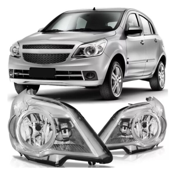 FAROL AGILE 2009 A 2014 MASCARA CROMADA LE