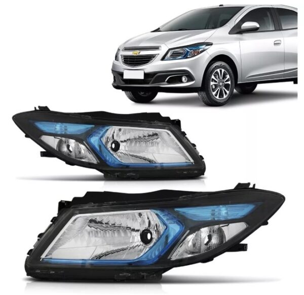FAROL ONIX 2012 A 2018 MASC NEGRA CUPULA AZUL LE