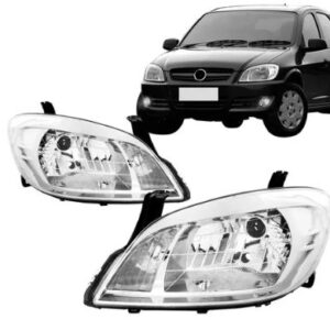 FAROL CELTA 2007 A 2015 MASCARA CROMADA LE