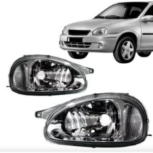 FAROL CORSA 2000 A 2010 CARCAÇA CINZA LE