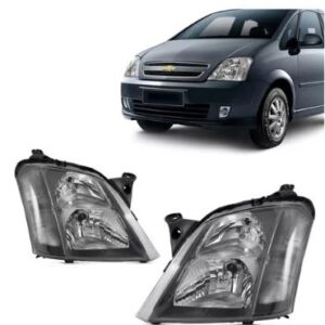 FAROL MERIVA 2003 A 2012 MASCARA CINZA LD