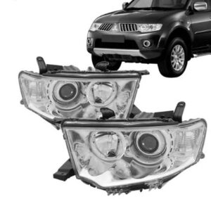 FAROL PAJERO DAKAR 2009 A 2013 MASCARA CROMADA LE