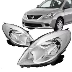 FAROL VERSA 2011 A 2014 MASCARA CROMADA LD