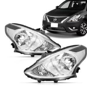 FAROL VERSA 2015 A 2019 MASCARA CROMADA LE