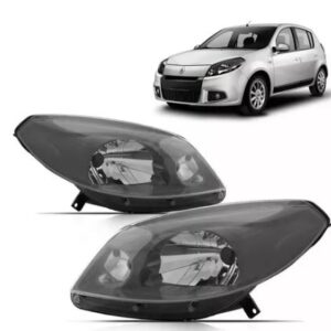 FAROL SANDERO 2012 A 2014 MASCARA CINZA LE