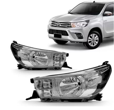 FAROL HILUX 2016 A 2020 MASCARA CROMADA LD