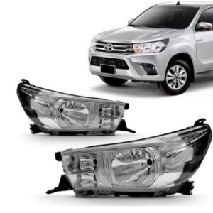 FAROL HILUX 2016 A 2020 MASCARA CROMADA LE