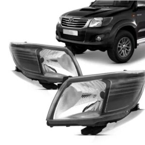 FAROL HILUX 2012 A 2015 MASCARA NEGRA LE