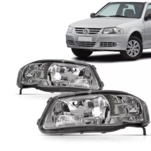 FAROL GOL G4 2005 A 2014 MASCARA CROMADA LE