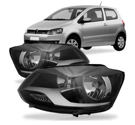 FAROL FOX 2011 A 2014 MASCARA NEGRA C/FRISO CROMADO LE