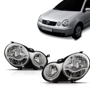 FAROL POLO 2003 A 2006 MASCARA CROMADA LE