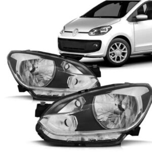 FAROL VW UP 2014 A 2017 MASCARA NEGRA C/FRISO CROMADO LE