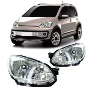FAROL VW UP 2014 A 2017 MASCARA CROMADA C/FRISO CROM LD