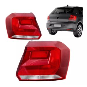 LANTERNA TRASEIRA GOL G7 2016 A 2023 CRISTAL C/BORD VERM LE