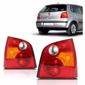 LANTERNA TRASEIRA POLO HATCH 2003 A 2006 TRICOLOR LE